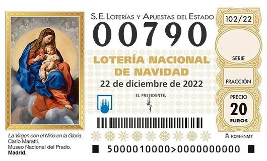 Numero 00790 loteria de navidad