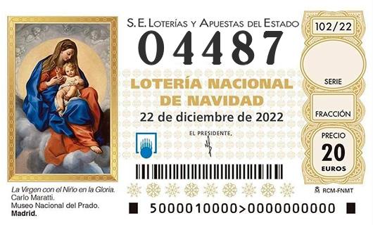 Numero 04487 loteria de navidad