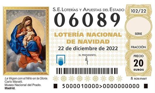 Numero 06089 loteria de navidad