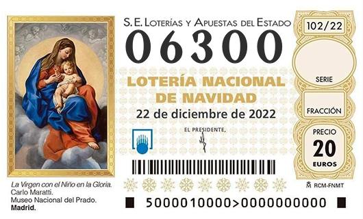 Numero 06300 loteria de navidad
