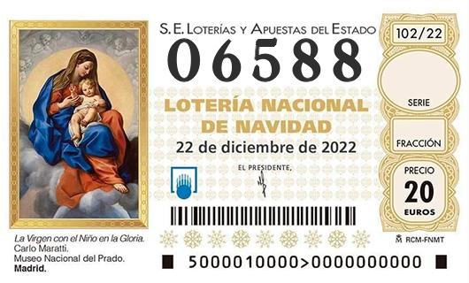 Numero 06588 loteria de navidad