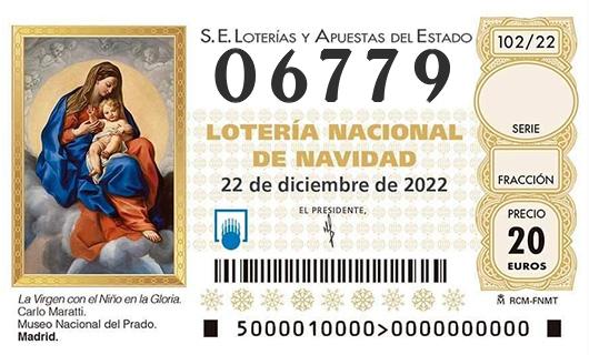 Numero 06779 loteria de navidad