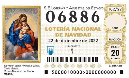 Numero 06886 loteria de navidad