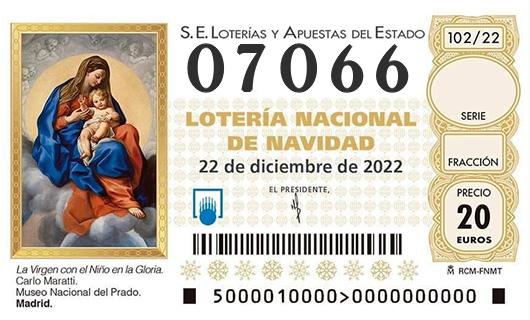 Número 07066 loteria de navidad