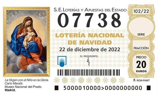 Numero 07738 loteria de navidad