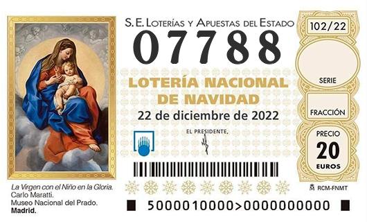 Numero 07788 loteria de navidad