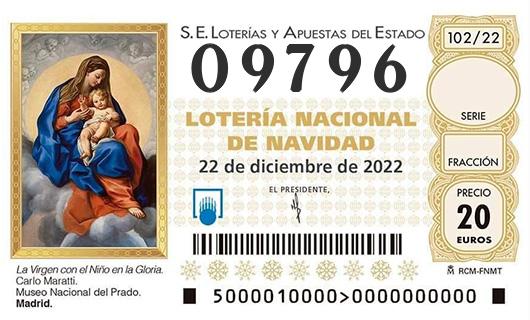 Numero 09796 loteria de navidad