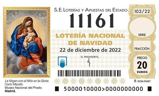 Numero 11161 loteria de navidad