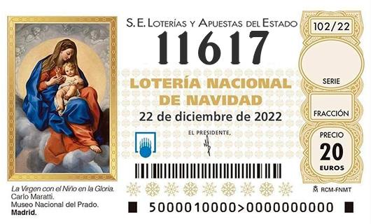 Numero 11617 loteria de navidad