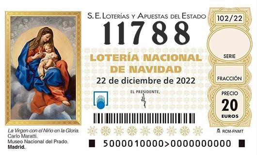 Número 11788 loteria de navidad