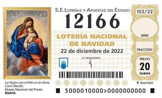 Numero 12166 loteria de navidad