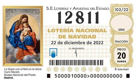Número 12811 loteria de navidad