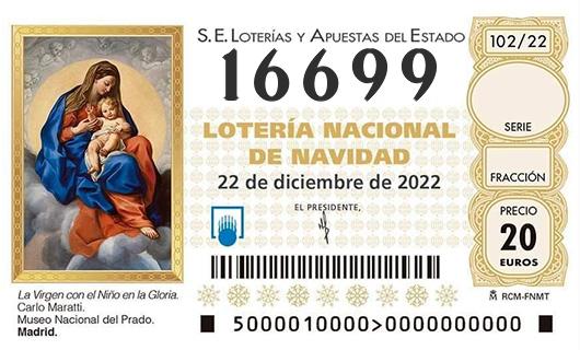 Numero 16699 loteria de navidad