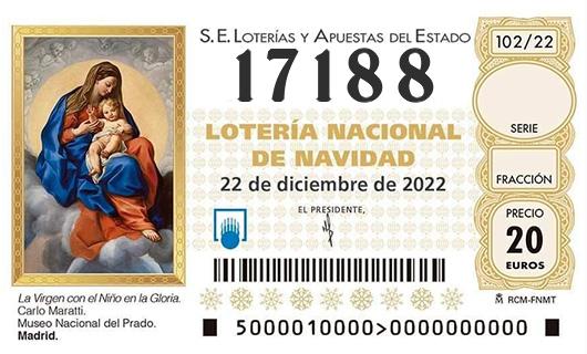 Número 17188 loteria de navidad