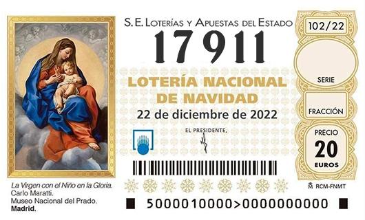 Número 17911 loteria de navidad