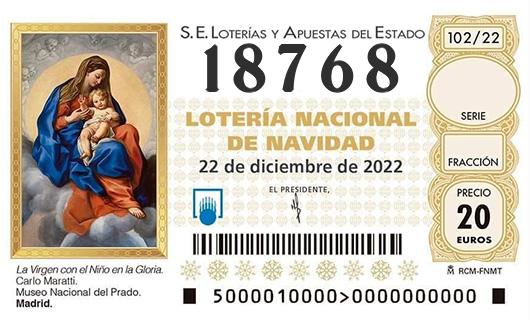 Numero 18768 loteria de navidad