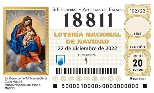 Número 18811 loteria de navidad