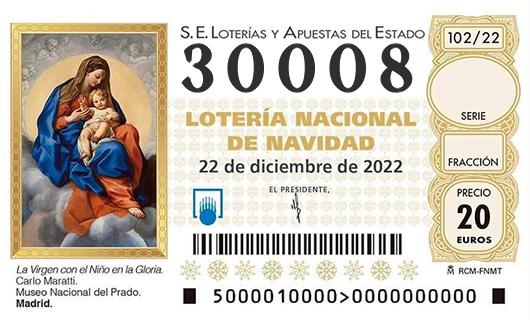 Numero 30008 loteria de navidad