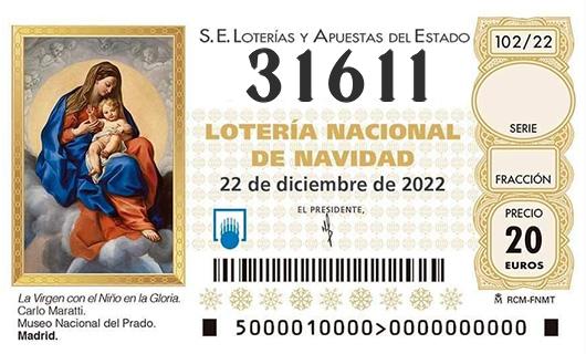Numero 31611 loteria de navidad