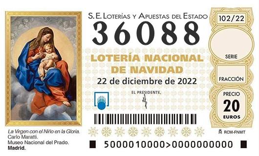 Número 36088 loteria de navidad