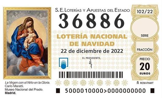Número 36886 loteria de navidad