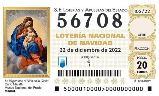 Numero 56708 loteria de navidad