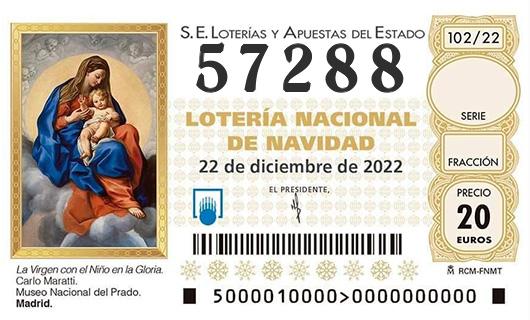 Numero 57288 loteria de navidad