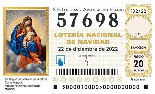 Numero 57698 loteria de navidad