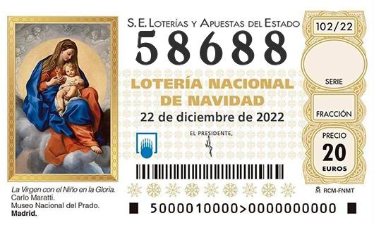 Numero 58688 loteria de navidad