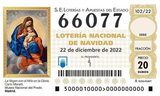 Numero 66077 loteria de navidad