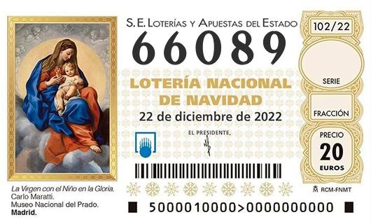 Número 66089 loteria de navidad