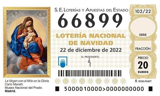 Número 66899 loteria de navidad