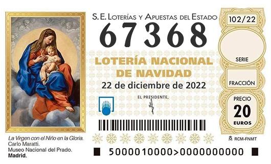 Numero 67368 loteria de navidad