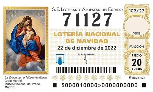Numero 71127 loteria de navidad
