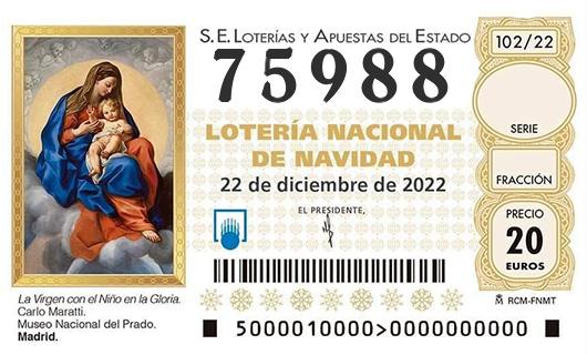 Número 75988 loteria de navidad