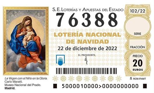 Numero 76388 loteria de navidad