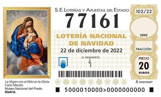 Número 77161 loteria de navidad