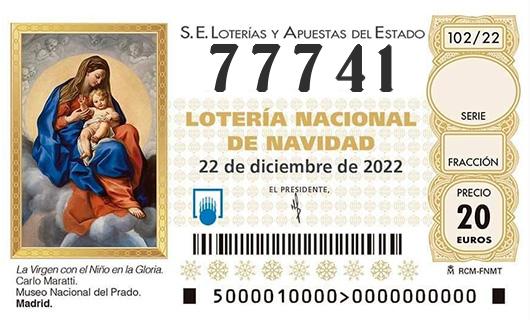 Número 77741 loteria de navidad
