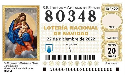 Numero 80348 loteria de navidad