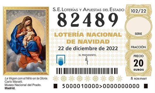 Número 82489 loteria de navidad