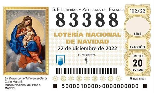 Número 83388 loteria de navidad