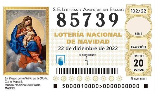 Numero 85739 loteria de navidad