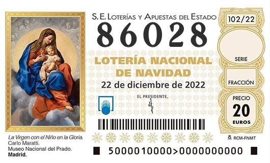 Numero 86028 loteria de navidad