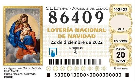 Numero 86409 loteria de navidad