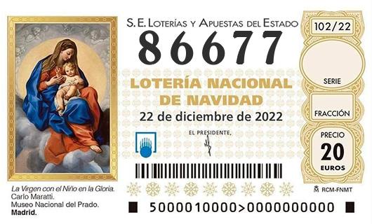 Numero 86677 loteria de navidad