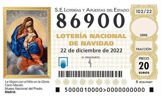 Numero 86900 loteria de navidad
