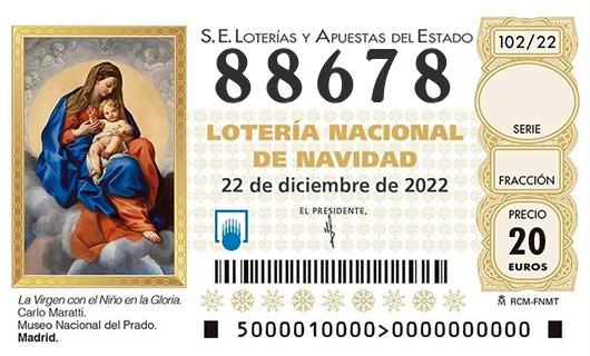 Numero 88678 loteria de navidad