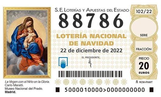 Numero 88786 loteria de navidad