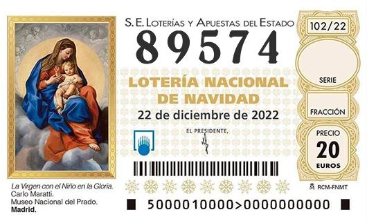 Numero 89574 loteria de navidad