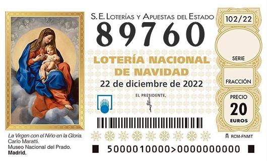 Numero 89760 loteria de navidad